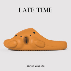 卡通可愛卡皮巴拉拖鞋女夏季2025新款室內居家防滑男士涼拖鞋爆款