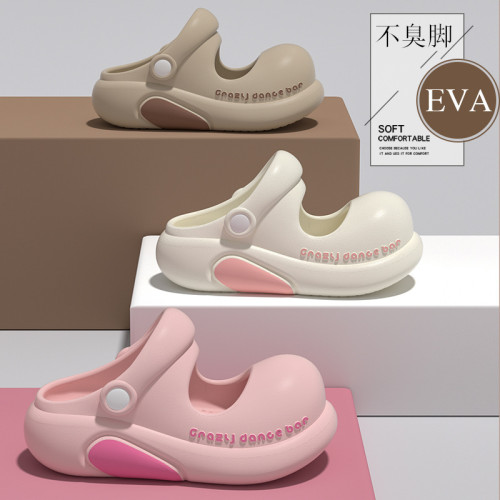 兒童瑪麗珍洞洞鞋夏季外穿2025新款親子涼鞋沙灘防滑包頭拖鞋女童