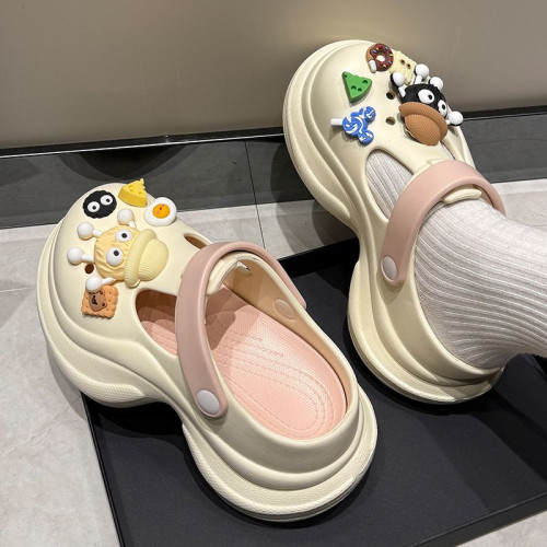 厚底洞洞鞋女增高2025新款沙灘EVA防滑防臭夏季外穿包頭半拖鞋女 厚底洞洞鞋女增高2025新款沙灘EVA防滑防臭夏季外穿包頭半拖鞋女