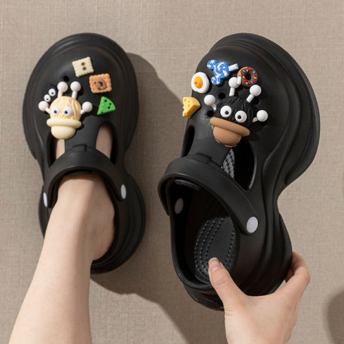 厚底洞洞鞋女增高2025新款沙灘EVA防滑防臭夏季外穿包頭半拖鞋女 厚底洞洞鞋女增高2025新款沙灘EVA防滑防臭夏季外穿包頭半拖鞋女