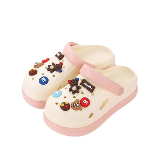 卡通可愛花朵配飾洞洞鞋女夏季外穿2025新款厚底增高包頭涼拖鞋 卡通可愛花朵配飾洞洞鞋女夏季外穿2025新款厚底增高包頭涼拖鞋