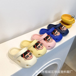 可愛卡通男童拖鞋夏季兒童洞洞鞋女童小孩室內防滑男孩小童涼拖
