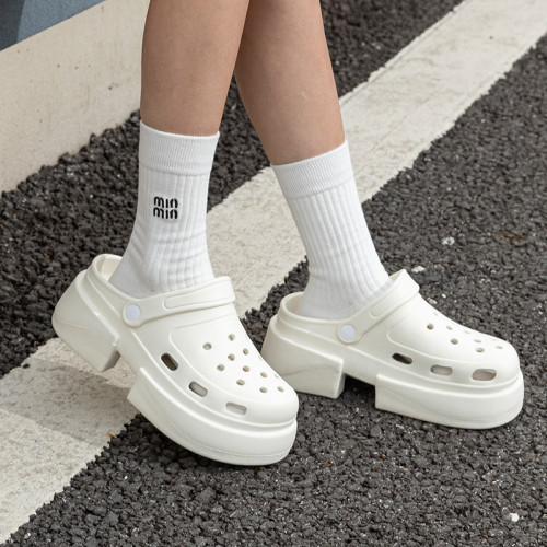 超高跟洞洞鞋女士夏季2025新款外穿防滑EVA厚底沙灘包頭涼拖鞋女 超高跟洞洞鞋女士夏季2025新款外穿防滑EVA厚底沙灘包頭涼拖鞋女