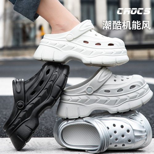 洞洞鞋女夏款2025新款包頭踩屎感可愛涼鞋拖鞋女外穿防滑舒適純色 洞洞鞋女夏款2025新款包頭踩屎感可愛涼鞋拖鞋女外穿防滑舒適純色