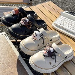 卡通洞洞鞋女夏季家居防滑可愛eva防臭海邊沙灘包頭涼拖鞋女外穿