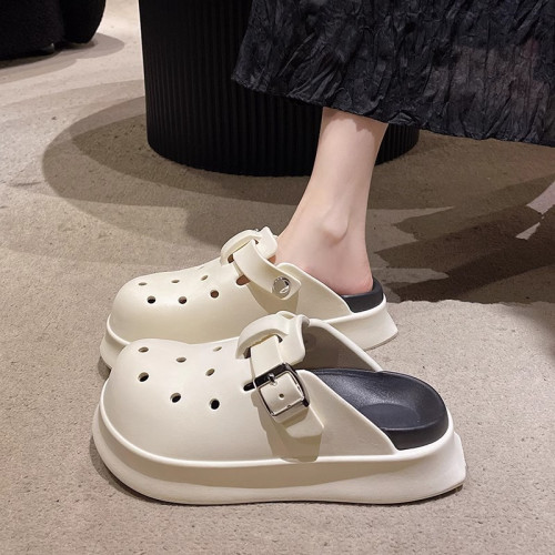 勃肯洞洞鞋女士夏季新款網紅外穿時尚厚底防滑海邊沙灘包頭涼拖鞋 勃肯洞洞鞋女士夏季新款網紅外穿時尚厚底防滑海邊沙灘包頭涼拖鞋