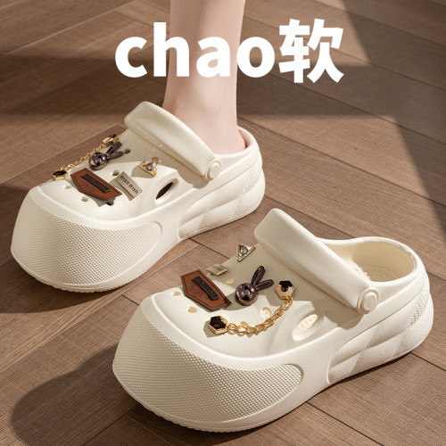 eva洞洞鞋ins夏2025新款厚底防滑防臭情侶踩屎感拖鞋女夏季外穿 eva洞洞鞋ins夏2025新款厚底防滑防臭情侶踩屎感拖鞋女夏季外穿