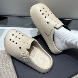 勃肯洞洞鞋女款夏季外穿海邊沙灘eva防臭軟底家居防滑包頭涼拖鞋