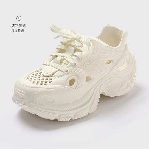 厚底洞洞鞋女款外穿夏季2025夏季新款沙灘運動老爹鞋防滑顯高涼鞋 厚底洞洞鞋女款外穿夏季2025夏季新款沙灘運動老爹鞋防滑顯高涼鞋