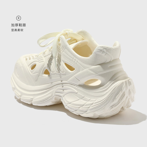 厚底洞洞鞋女款外穿夏季2025夏季新款沙灘運動老爹鞋防滑顯高涼鞋 厚底洞洞鞋女款外穿夏季2025夏季新款沙灘運動老爹鞋防滑顯高涼鞋