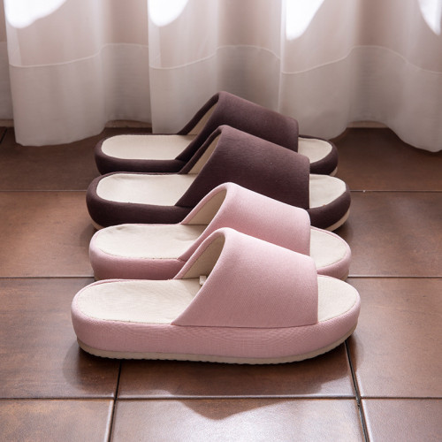 日式高級亞麻拖鞋女春秋季家居防滑不臭腳靜音厚底布藝棉麻拖鞋男 日式高級亞麻拖鞋女春秋季家居防滑不臭腳靜音厚底布藝棉麻拖鞋男