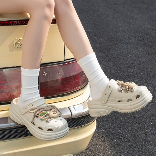 松糕底洞洞鞋女款2025新款辦公室上班防滑懶人涼鞋厚底洞洞鞋女夏 松糕底洞洞鞋女款2025新款辦公室上班防滑懶人涼鞋厚底洞洞鞋女夏