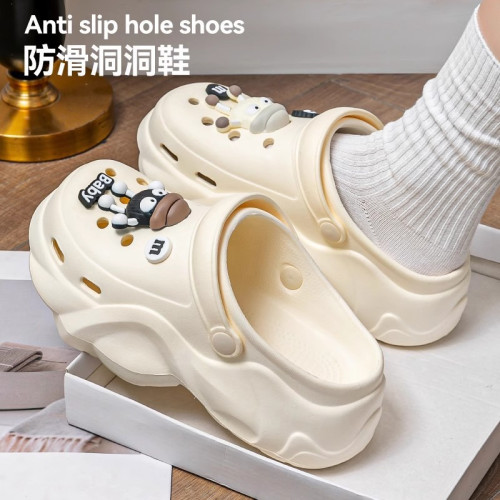 洞洞鞋女款夏季厚底增高踩屎感2024新款外穿時尚網紅防滑包頭拖鞋 洞洞鞋女款夏季厚底增高踩屎感2024新款外穿時尚網紅防滑包頭拖鞋