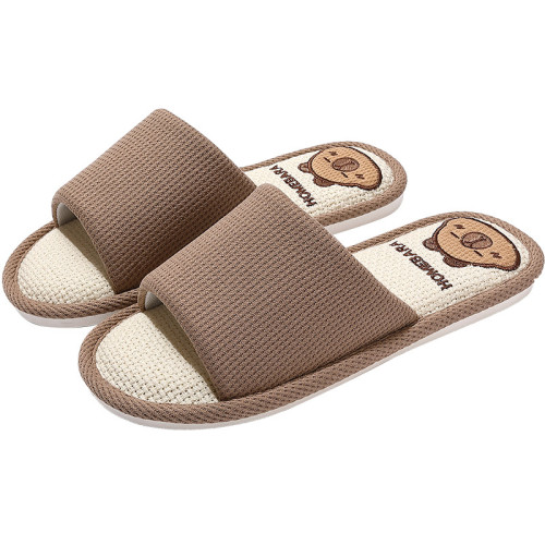 家庭亞麻拖鞋透氣防滑女室內家居防滑待客用四季亞麻酒店涼拖鞋男 家庭亞麻拖鞋透氣防滑女室內家居防滑待客用四季亞麻酒店涼拖鞋男