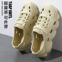 洞洞鞋男款夏季外穿2025新款包頭沙灘厚底開車釣魚專用eva涼鞋男