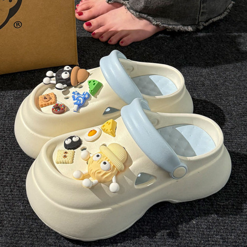 厚底洞洞鞋女款2025新款夏季外穿防滑增高跟松糕涼鞋沙灘包頭拖鞋 厚底洞洞鞋女款2025新款夏季外穿防滑增高跟松糕涼鞋沙灘包頭拖鞋