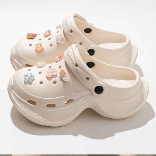 厚底踩屎感洞洞鞋女士夏季新款外穿增高防滑防臭沙灘包頭涼拖鞋女 厚底踩屎感洞洞鞋女士夏季新款外穿增高防滑防臭沙灘包頭涼拖鞋女