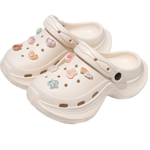 厚底踩屎感洞洞鞋女士夏季新款外穿增高防滑防臭沙灘包頭涼拖鞋女 厚底踩屎感洞洞鞋女士夏季新款外穿增高防滑防臭沙灘包頭涼拖鞋女