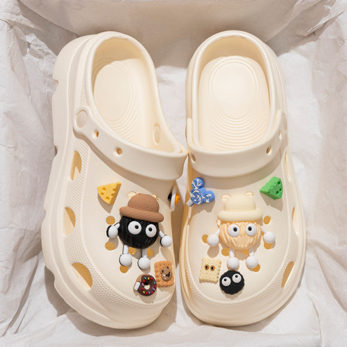 2025新款厚底洞洞鞋女夏天外穿防滑防臭海邊沙灘踩屎感涼拖鞋女士 2025新款厚底洞洞鞋女夏天外穿防滑防臭海邊沙灘踩屎感涼拖鞋女士