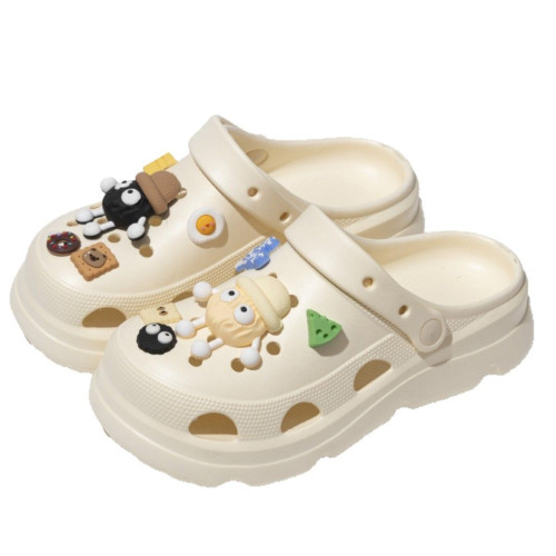 2025新款厚底洞洞鞋女夏天外穿防滑防臭海邊沙灘踩屎感涼拖鞋女士 2025新款厚底洞洞鞋女夏天外穿防滑防臭海邊沙灘踩屎感涼拖鞋女士