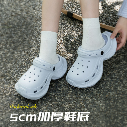 厚底增高女款洞洞鞋夏季防滑eva耐磨外穿日常休閒戶外沙灘涼拖鞋 厚底增高女款洞洞鞋夏季防滑eva耐磨外穿日常休閒戶外沙灘涼拖鞋