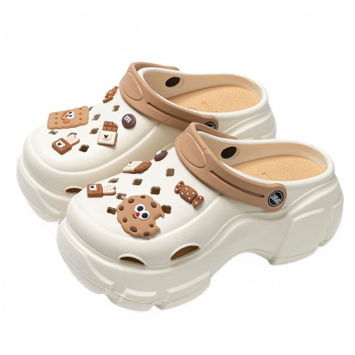 踩屎感厚底增高洞洞鞋女款夏季外穿2024新款EVA防滑跟包頭涼拖鞋 踩屎感厚底增高洞洞鞋女款夏季外穿2024新款EVA防滑跟包頭涼拖鞋