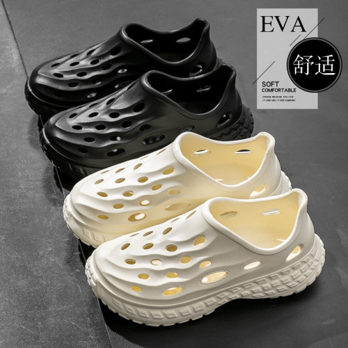 踩屎感洞洞鞋男士夏季外穿2025新款厚底耐磨防滑防臭涉水開車涼拖 踩屎感洞洞鞋男士夏季外穿2025新款厚底耐磨防滑防臭涉水開車涼拖