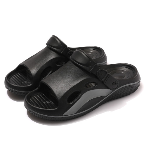 男士沙灘拖鞋夏季外穿透氣休閒厚底踩屎感防滑兩用涼拖鞋男夏