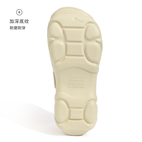 厚底白色洞洞鞋女款2025新款超火夏季外穿防滑透氣顯高沙灘涼鞋 厚底白色洞洞鞋女款2025新款超火夏季外穿防滑透氣顯高沙灘涼鞋