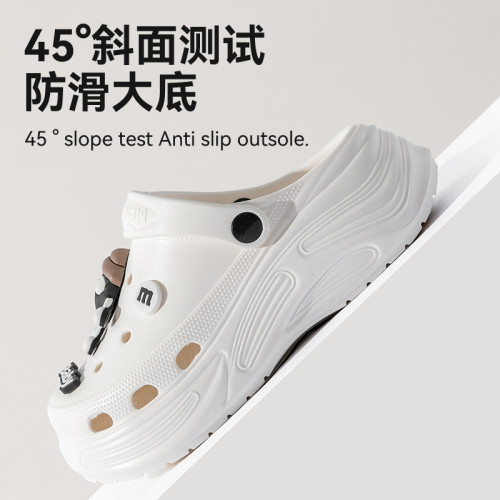 厚底洞洞鞋女2025新款外穿夏季增高海邊網紅沙灘防滑包頭涼拖女士 厚底洞洞鞋女2025新款外穿夏季增高海邊網紅沙灘防滑包頭涼拖女士