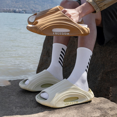 新款男士外穿拖鞋踩屎感涼拖鞋家居室內厚底EVA不臭腳透氣舒適