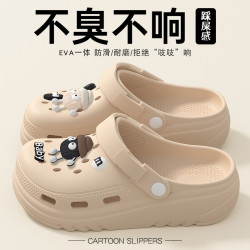 洞洞鞋女款夏季外穿2025新款半拖防滑涼鞋沙灘鞋包頭厚底拖鞋女士