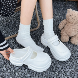 ins少女心洞洞鞋女夏季2025新款瑪麗珍厚底增高網紅外穿涼拖鞋女