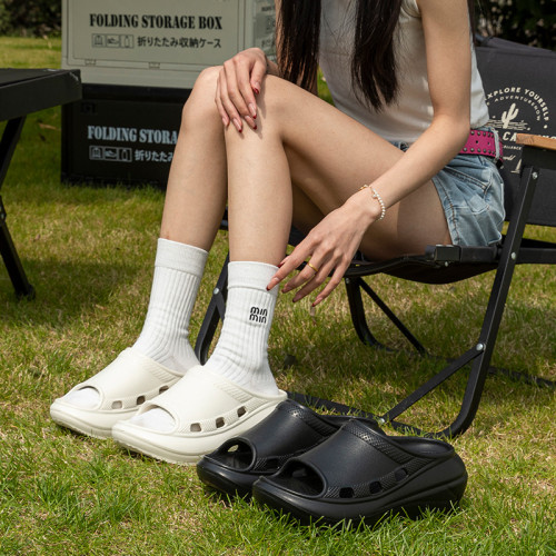 網紅魚嘴厚底涼拖鞋女士夏季家居防滑EVA踩屎感ins風外穿增高涼鞋