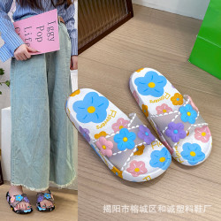 新款太陽花拖鞋女夏天室內防滑居家情侶軟底外穿軟底涼拖鞋女