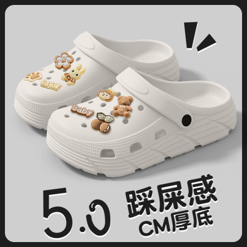 情侶洞洞鞋女夏季新款外穿厚底增高海邊網紅沙灘防滑包頭涼拖鞋女 情侶洞洞鞋女夏季新款外穿厚底增高海邊網紅沙灘防滑包頭涼拖鞋女