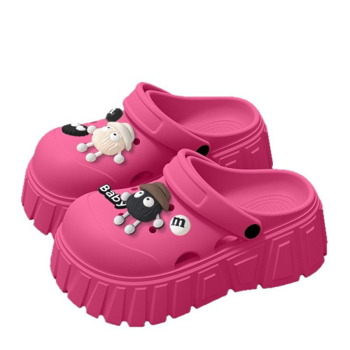 厚底洞洞鞋女款2025新款夏季外穿逛街沙灘防滑超火包頭涼拖鞋女士 厚底洞洞鞋女款2025新款夏季外穿逛街沙灘防滑超火包頭涼拖鞋女士