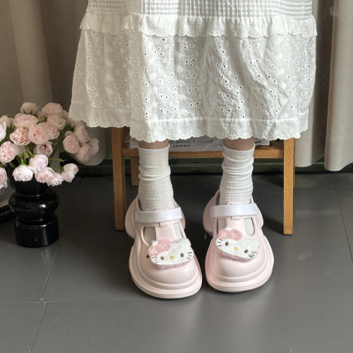 小蠻腰卡通洞洞鞋女增高厚底踩屎感拖鞋夏季外穿透氣防滑eva涼鞋