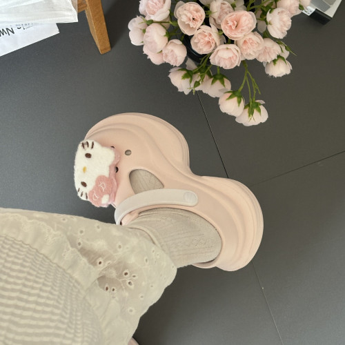 小蠻腰卡通洞洞鞋女增高厚底踩屎感拖鞋夏季外穿透氣防滑eva涼鞋
