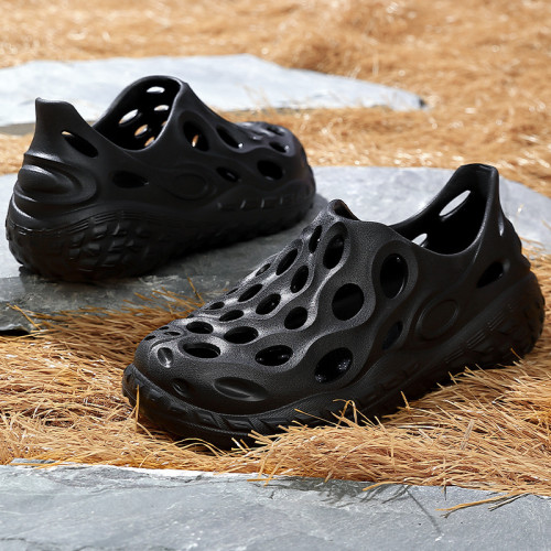 時尚外穿洞洞鞋男士夏季2025新款室內居家防滑沙灘旅行鏤空涼拖鞋 時尚外穿洞洞鞋男士夏季2025新款室內居家防滑沙灘旅行鏤空涼拖鞋