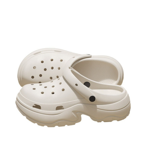 踩屎感洞洞鞋女夏季外穿厚底增高防滑沙灘涼鞋可愛DIY包頭涼拖女 踩屎感洞洞鞋女夏季外穿厚底增高防滑沙灘涼鞋可愛DIY包頭涼拖女