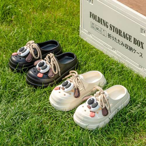 可愛洞洞鞋女夏季外穿2025新款時尚鞋帶踩屎感厚底防滑包頭涼拖鞋 可愛洞洞鞋女夏季外穿2025新款時尚鞋帶踩屎感厚底防滑包頭涼拖鞋