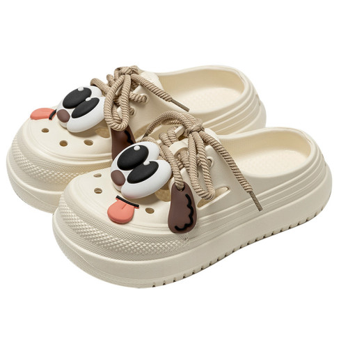 可愛洞洞鞋女夏季外穿2025新款時尚鞋帶踩屎感厚底防滑包頭涼拖鞋 可愛洞洞鞋女夏季外穿2025新款時尚鞋帶踩屎感厚底防滑包頭涼拖鞋