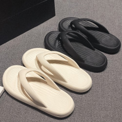 eva厚底拖鞋男夏季涼拖鞋外穿夾腳沙灘鞋踩屎感情侶人字拖女