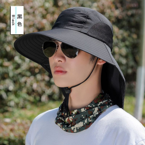 帽子男夏季戶外防曬大帽簷下地護頸騎車採茶帽勞動乾農活太陽帽女 帽子男夏季戶外防曬大帽簷下地護頸騎車採茶帽勞動乾農活太陽帽女