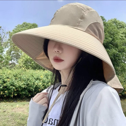 帽子男夏季戶外防曬大帽簷下地護頸騎車採茶帽勞動乾農活太陽帽女 帽子男夏季戶外防曬大帽簷下地護頸騎車採茶帽勞動乾農活太陽帽女