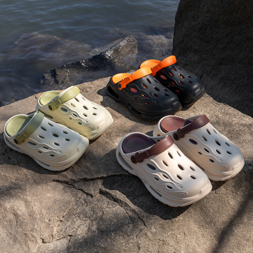 2025夏季洞洞鞋男士沙灘戶外穿踩屎感EVA簡約運動兩用拖鞋男 2025夏季洞洞鞋男士沙灘戶外穿踩屎感EVA簡約運動兩用拖鞋男