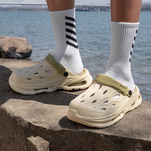 2025夏季洞洞鞋男士沙灘戶外穿踩屎感EVA簡約運動兩用拖鞋男 2025夏季洞洞鞋男士沙灘戶外穿踩屎感EVA簡約運動兩用拖鞋男