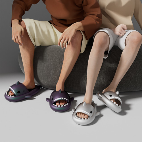 金屬鯊魚拖鞋男夏季外穿厚底居家拖鞋女卡通防滑透氣浴室涼拖情侶 金屬鯊魚拖鞋男夏季外穿厚底居家拖鞋女卡通防滑透氣浴室涼拖情侶