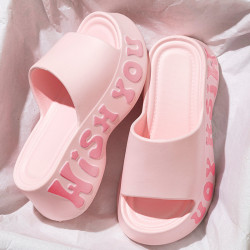 踩屎感涼拖鞋高跟厚底拖鞋女夏季家居室內浴室防滑外穿女可外穿